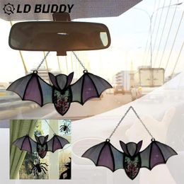 Decorative Figurines Halloween Decoration Acrylic Stained Bat Pendant Outdoor Hanging Wall Art Party Decor Props Ornament Garden