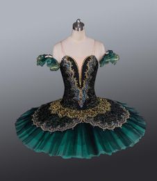 Performance professional classical ballet tutus Adult Black Green La Esmeralda Ballet Tutu girls pancake tutu nutcracker Christmas3346917