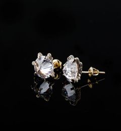 Dragon Claw Diamond Earrings Mens Womens Gold Stud Earrings Fashion Hip Hop Jewelry1018649