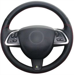 Black Leather DIY Car Steering Wheel Cover for Jaguar XF S XF Sportbrake 14159536468