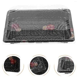 Kitchen Storage 25 Pcs Japanese Sushi Box Birthday Decoration Girl Containers Lid Packaging Tray Japanese-style The Pet Reusable Rectangle