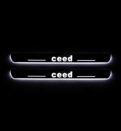 For Kia Ceed 2010 2018 Moving LED Welcome Pedal Car Scuff Plate Pedal Door Sill Pathway Light6321000