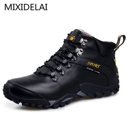 Boots Mixidelai New Road Track 2022 Men Snow Boots Waterproof Men Footwear Winter Ankle Boots Fur Breathable Men Winter Shoes 3 Colours