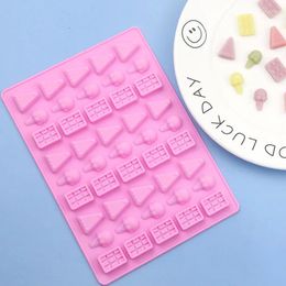 Baking Moulds 45 Ice Cream Soft Candy Silicone Mould Small Biscuit Chocolate Lacquer Wax Stand Mould XG321