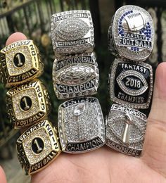 9Pcs 2011 12 13 2015 2016 2017 2018 2019 Fantasy Football m s Ring Souvenir Men Fan Gift 20205766278