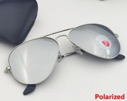 Polarised Pilot Aviation Sunglasses top quality size 58mm 62mm Metal Frame Men woman S Brand Design Male Sun Glasses Driving gafas7686261