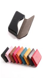 BONAMIE Large Capacity Unisex Business Card Case ID Pouch Women Pu Leather Card Box Man Holder Black Brown Dropship4528704