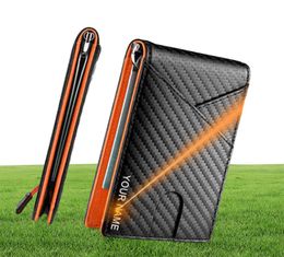 DIENQI Carbon Fiber Rfid Men Wallets Money Bag Slim Thin Card Man Wallet Luxury Male Small Short Purse Bifold Vallet Billfold H228992363