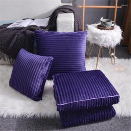 Pillow Solid Colour Luxury Velvet Throw Case Sofa Car Seat/Back Lumbar Cover Home Decor Bed Soft Pillowcase