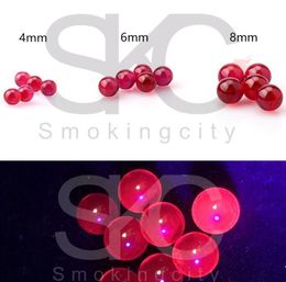 Smokingcity New Ruby Terp Pearls Beads 6mm 8mm Ruby Dab Pearls For 25mm 30mm Bevelled Edge Quartz Banger Water Bongs Pipes Smoking 3552722