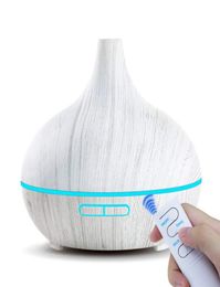 3 colors Wood grain 550ml Air Humidifier Essential Oil Remote Control Diffuser Aroma Lamp Aromatherapy Electric Humidifier Y2004162732637