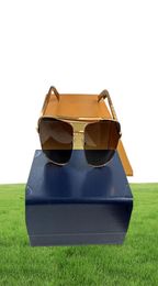Luxury Fashion designer men sunglasses attitude sunglass gold frame square metal frame vintage style outdoor design classical mode2534096