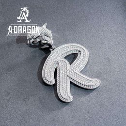 Diamond Snowman Pendant Sier Fine Jewellery With Gold Plated Iced Out Letter Name For Men And Women Custom VVS Moissanite