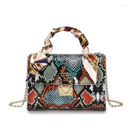 Shoulder Bags Serpentine Fashion Women Bag Chain Strap Flap Designer Handbags Clutch Ladies Messenger With Metal Buckle