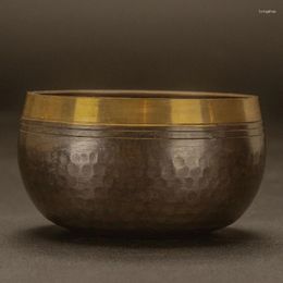 Decorative Figurines Style Dragon Scales Tibetan Singing Bowl Handmade Song Buddha Sound Bronze