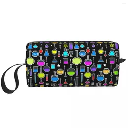 Storage Bags Travel Beakers Laboratory Technology Toiletry Bag Kawaii Science Chemistry Makeup Cosmetic For Beauty Dopp Kit Case