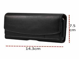 Universal 65inch PU phone cases Belt Clip Cover Dual Pouch bag Holster Flip Synthetic Leather Purse Case for iPhone Samsung Galax6396599
