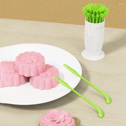 Forks Snack Adorable Practical Disposable Fruit Fork Sets For Kids Non-slip Handles Cute Designs 30-piece Packs Plastic