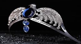 Fashion Vintage Silver Ravenclaw diadem Blue Crystal Ravenclaw College Lost Crown Prom Wedding Hair Jewelry Jarry Potter Horcrux6274050