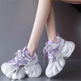 Casual Shoes 7cm Fashion Women Summer Leather Sneakers Heels White Mesh Woman Trainers Lace-Up Breathable Platform