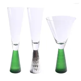 Wine Glasses 2pcs Noble Art 200-300ml Electroplated Goblet Set Red Champagne Cocktail Cup Family Banquet Festival Handmade Bar Gift