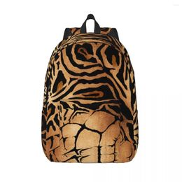 Backpack Tiger Leopard And Crocodile Skin Unisex Travel Bag Schoolbag Bookbag Mochila