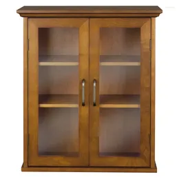 Kitchen Storage Teamson Home Avery Removable Wall Cabinet With 2 Doors -Wood Veneer Organiser Oil Oak Finish