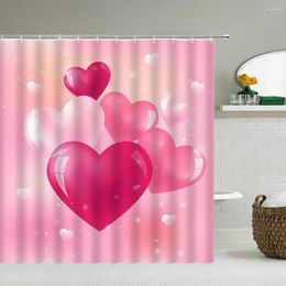 Shower Curtains Love Pomantic Curtain Waterproof Bathroom 3d Printing Polyester Cloth With Hooks Decoration Screen