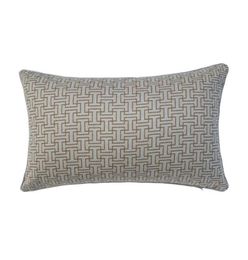 Fashion Classical Geometric Beige Woven Maze Pipping Home Decor Lumbar Pillows Soft Waist Designer Cushion Cover 30x50cm CushionD2103347