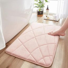 Bath Mats Memory Foam Absorbent Bathroom Mat Carpets Entrance Doormat For Toilet Rugs SBR Bottom Kitchen Floor