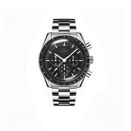 Fashion Design Moonwatch Mens Watches montre de luxe Japan Quartz Movement Chronograph Male Clock Designer Man Sports Fitness Wrist Watch