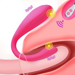 Dual Motor U Shape G Spot Vibrators Wireless Remote Control Clitoris DIldo Stimulation sexy Toys for Women Couple Play