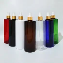 Storage Bottles 14pcs 500ml Empty Large Size Gold Aluminium Perfume Mist Sprayer Plastic Flat Shoulder