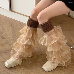 Women Socks Japanese Style Lolita Sweet Girl Warmer Mesh Knee High Sock Universal Boot Cuffs Stockings Thigh