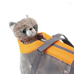 Cat Carriers Travel Bags Breathable Pet Carrier Mesh Foldable Conveyor Dog Loadable Transparent Tote Bag With Zipper
