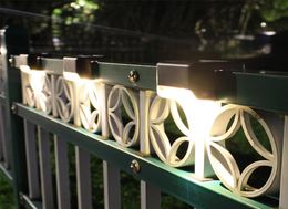 Solar Deck Lights LED Step Lamp Outdoor Waterproof Fence Lighting for Patio Stairs Garden Pathway Yard6019407