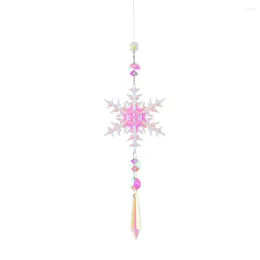 Garden Decorations Snowflake Crystal Pendant Car Accessories Light Catching Jewelry Window Wind Chime For Balcony