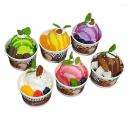 Decorative Flowers Simulation Ice Cream Model Haagen-Dazs Cake Dessert Shop Counter Decoration Ornaments Pography Props Home Party