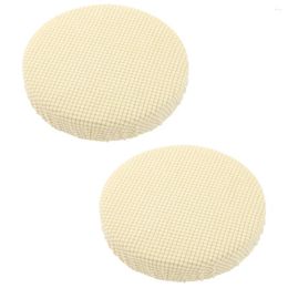 Chair Covers 2 Pcs Stool Cover Stretch Cushion Pad Round Seat Barstool Slipcovers