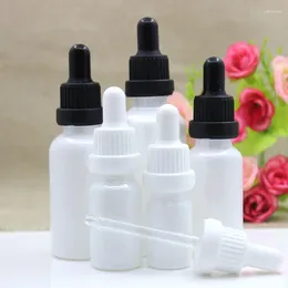 Storage Bottles 15ml Pearl White Glass Dropper Bottle Toner Water Essence Moisture Liquid Oil Serum Hyaluronic Skin Carecosmetic Packaging