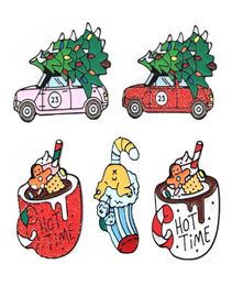 Cute Small Car Tree Ice Cream Git Gift Funny Enamel Brooches Pins for Women Christmas Demin Shirt Decor Brooch Pin Metal Kawaii Ba8853785