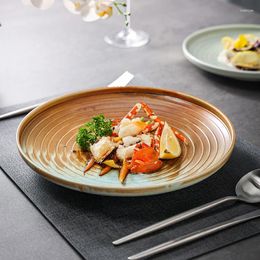 Plates Ceramic Steak Plate Western Household Dish Dishes Creative El Dim Sum Upscale Restaurant Tableware