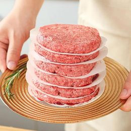 Baking Tools Non-stick Patty Paper Easy-release Burger Papers Hamburger 100pcs Round Wax Parchment Sheets For