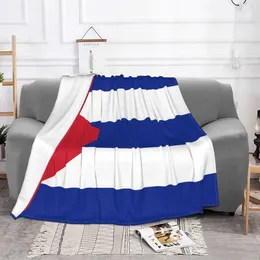 Blankets Flag Of Cuba Flannel Winter Portable Super Soft Throw Blanket For Bedding Couch Throws