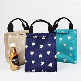 Storage Bags High Capacity Cute Insulated Lunch Bag For Women Kids Waterproof Portable Canvas Thermal Food Container Picnic Bento Cooler