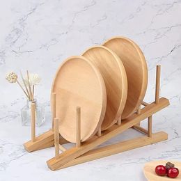 Kitchen Storage Bamboo Dish Drainboard Drying Rack Drainer Holder Bowl Cup Shelf Accessories Organizadores