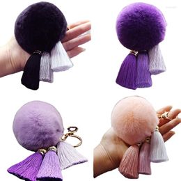 Decorative Figurines Hairy Ball Keychain Tassel Pendant Phone Case Car Women's Bag Plush Hang Decorations