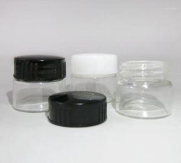 360 x 5ml Portable Small Jars Pot Box Makeup Cosmetic Containers Screw Cap of White Black Clear Glass Travelling Cream Bottles15666940