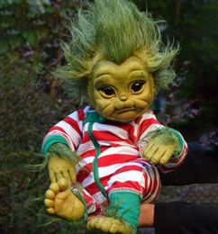 Reborn Baby Grinch Toy Realistic Cartoon Doll Christmas Simualtion Doll Kids Halloween Gifts Stuffed Psh Kid Toys Dropshippin H17022643