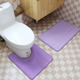 Bath Mats Thicken Sponge Toilet Rugs Bathroom Mat Set Stripes Water Absorption Floor Carpets Shower Room 50 60 80cm